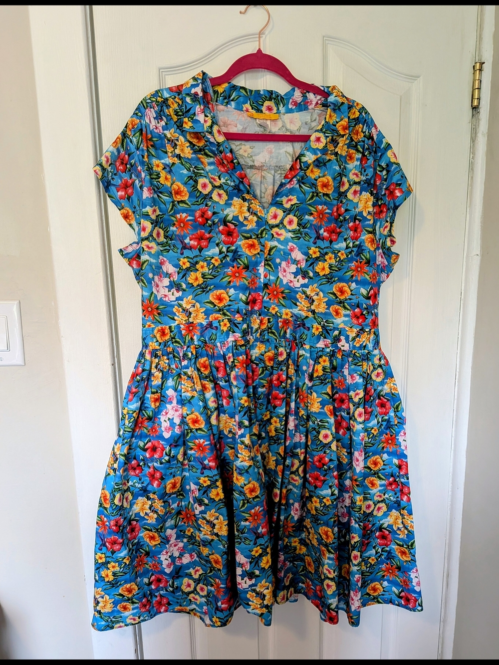 Bernie Dexter Tropical Floral Cotton Dress – 4XL (Fits Small)